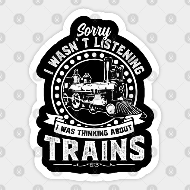 Thinking about Trains Model Train Sticker by Peco-Designs